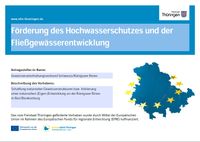 Plakat von EFRE-Thüringen zum Wasserrahmenrichtlinien-Projekt an der Königseer Rinne in Bad Blankenburg